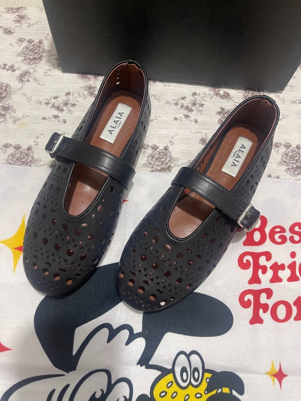 ALAIA Cutout Mary Jane Ballerina Flats